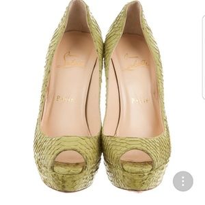 Louboutin peep toe pumps